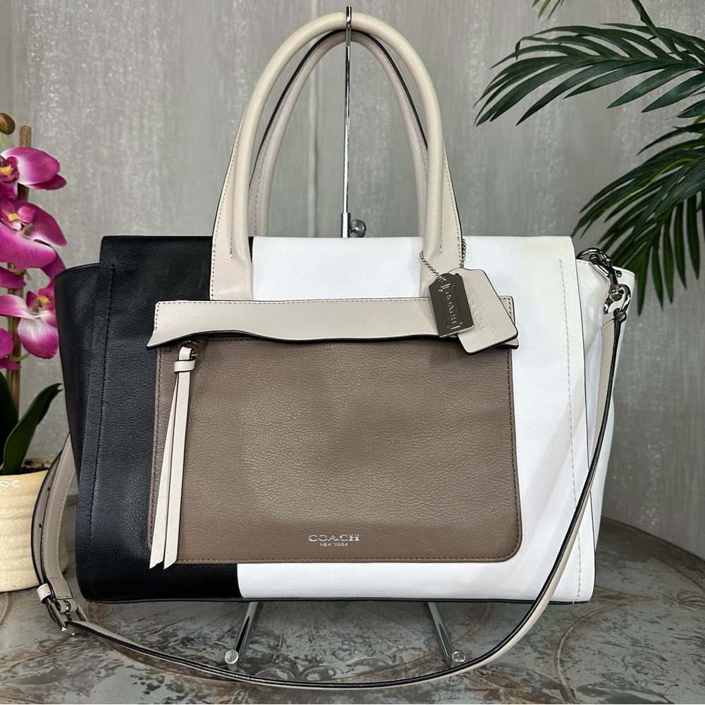 Coach Bleecker Colorblock Leather Riley Carryall 30150
